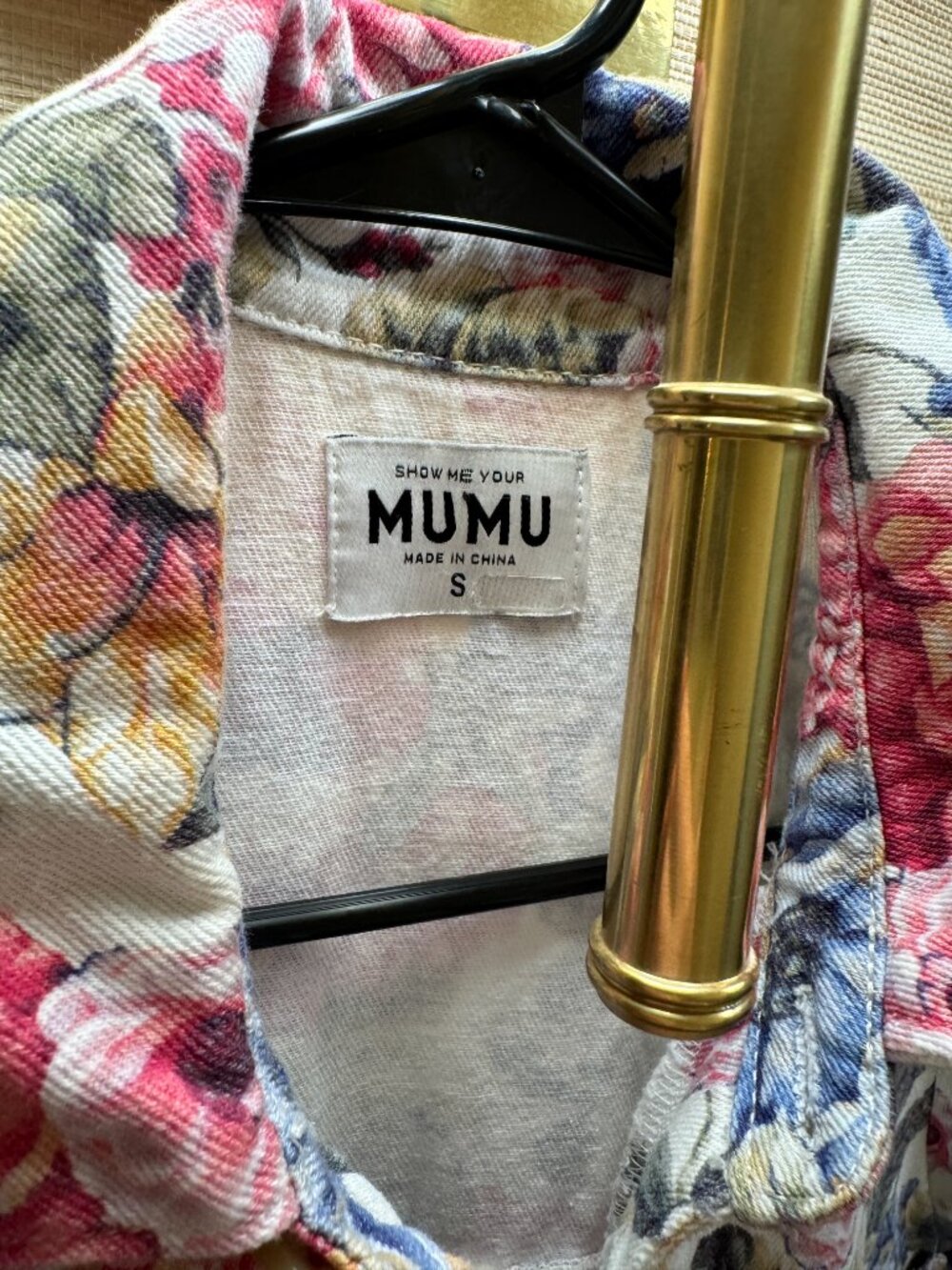 Show Me Your Mumu Floral Button Front Romper Size Small Utility Pocket - Picture 3 of 6